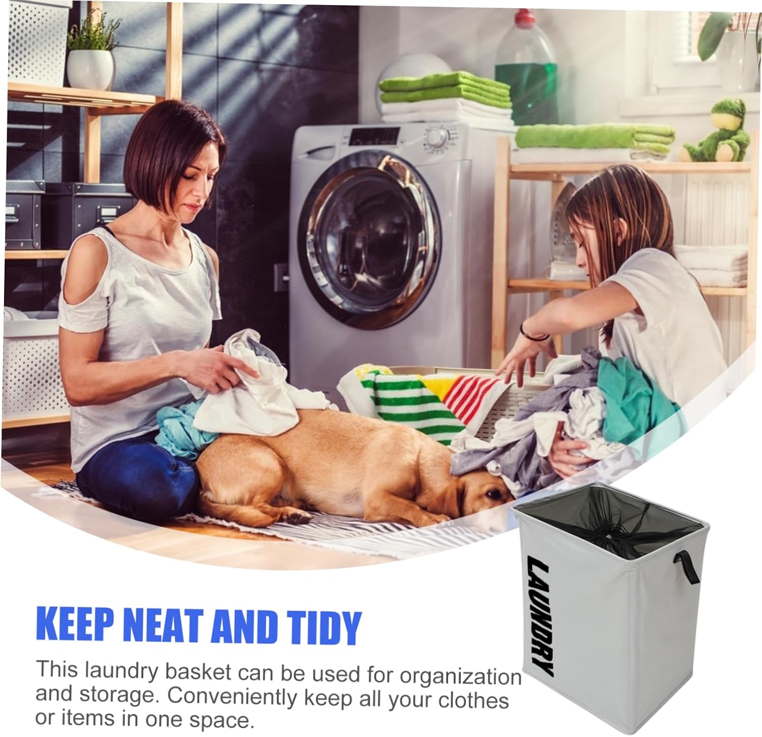 Ciieeo 1pc Folding Laundry Basket with Wheels Deep Storage Hamper Space-saving Design Breathable for Home Organization and Easy Access