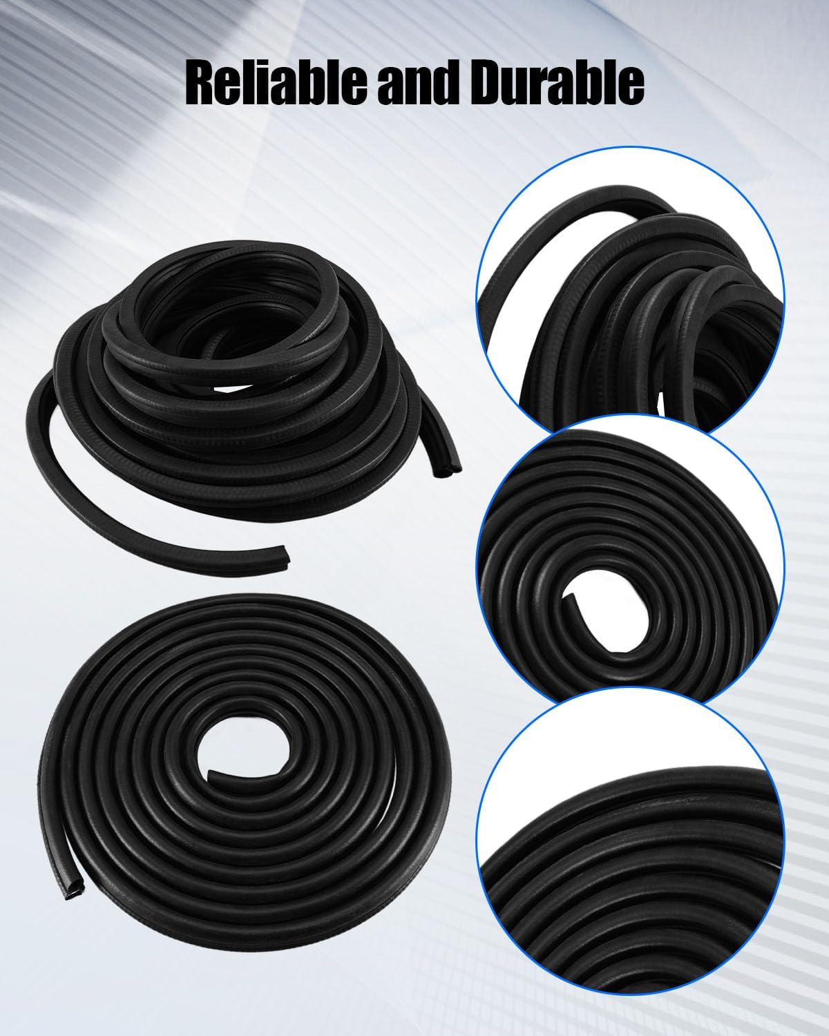 Extended Cab Door Seal Weatherstrip Fit for GMC Sierra Chevrolet Silverado 1500 2500 3500 HD Classic 2000-2006 Replace 5130971, Left and Right