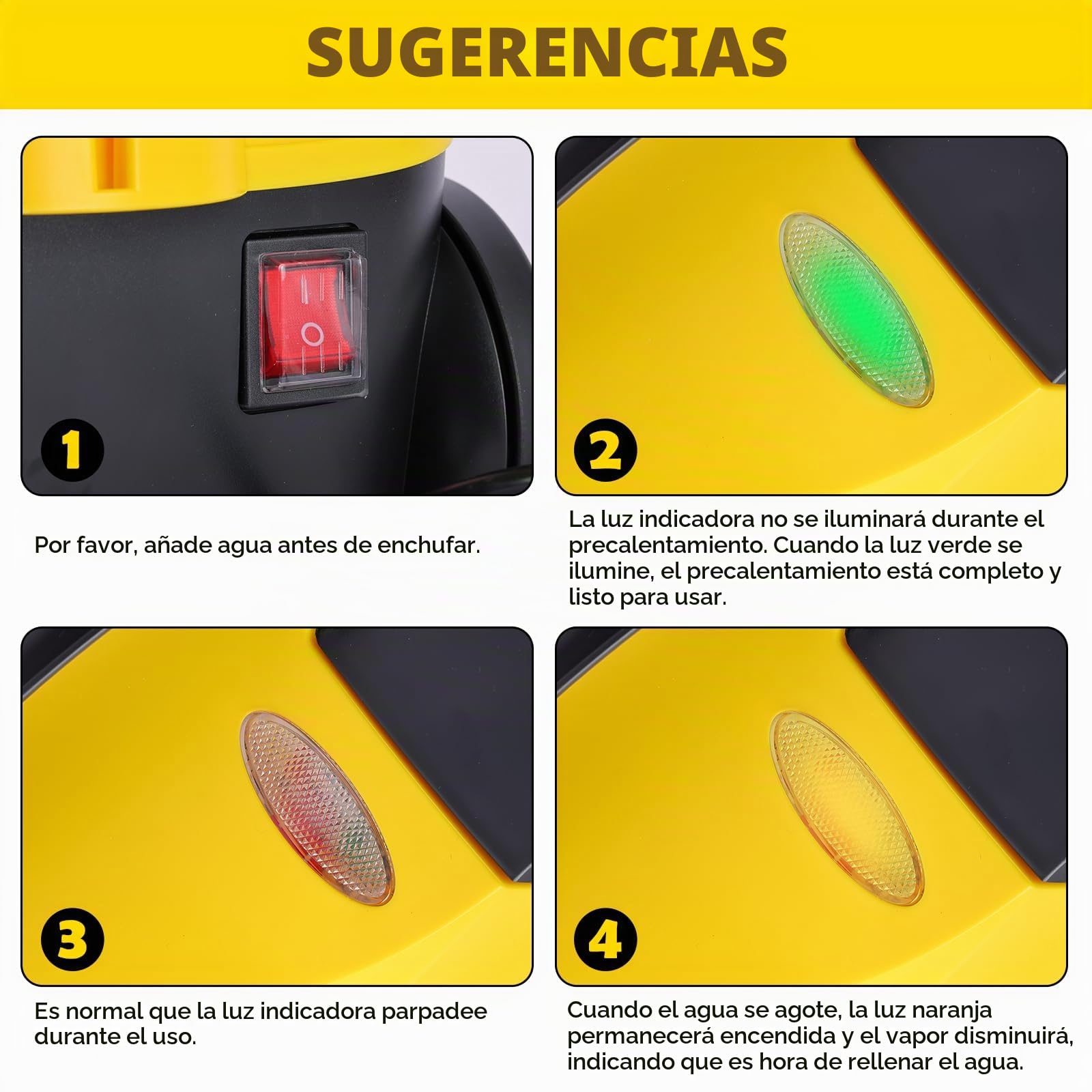 Vaporeta Limpieza Hogar 2000 W,Limpiador a Vapor con 1600ML Agua,4 Bar | 16 Accesorios,2.7m Alimentación,Elimina la Suciedad y la Grasa de Suelos, Muebles Tapizados y Superficies de Baño
