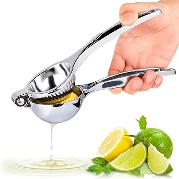 Stainless Steel Lemon Squeezer for Max Juice in Seconds 8.3"x2.6" Lime Squeezer | Heavy-Duty, Ergonomic Handheld, Juicer for Citrus Juice Extraction for Holiday & Festive Drinks, Great Kitchen Gifts