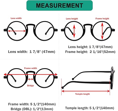 Miniatura 3 de Eyekepper Gafas de lectura redondas para mujeres y hombres lectores retro