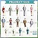 Namalu 14 Pcs 1: 25 Scale Miniature People Figurines Mini Architectural Plastic Small Dollhouse Figures Tiny Painted Model Train People for Projects Diorama Village (Mixed Color)