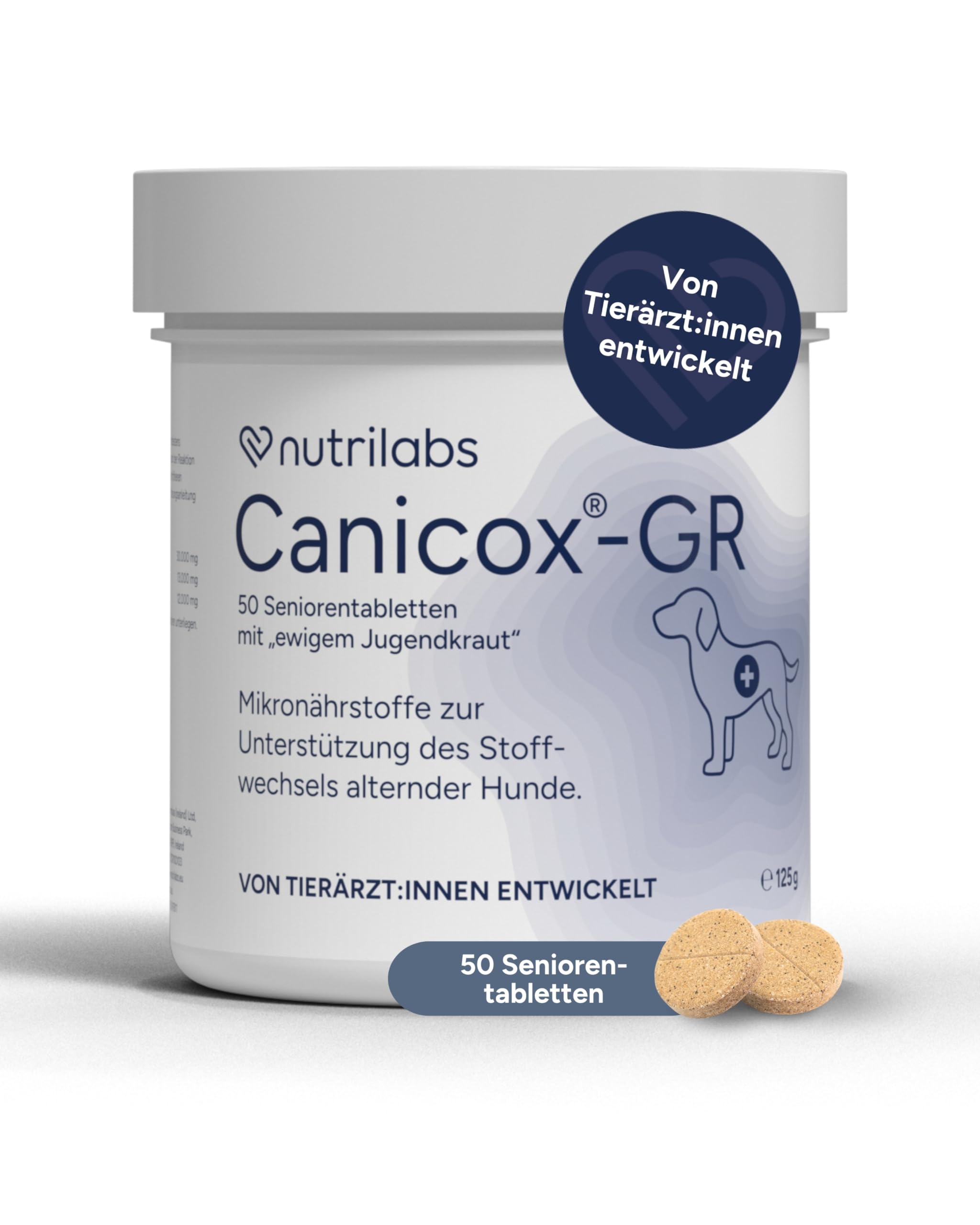NutriLabs Canicox®-GR Tabletten für Senioren-Hunde, 50 Stück