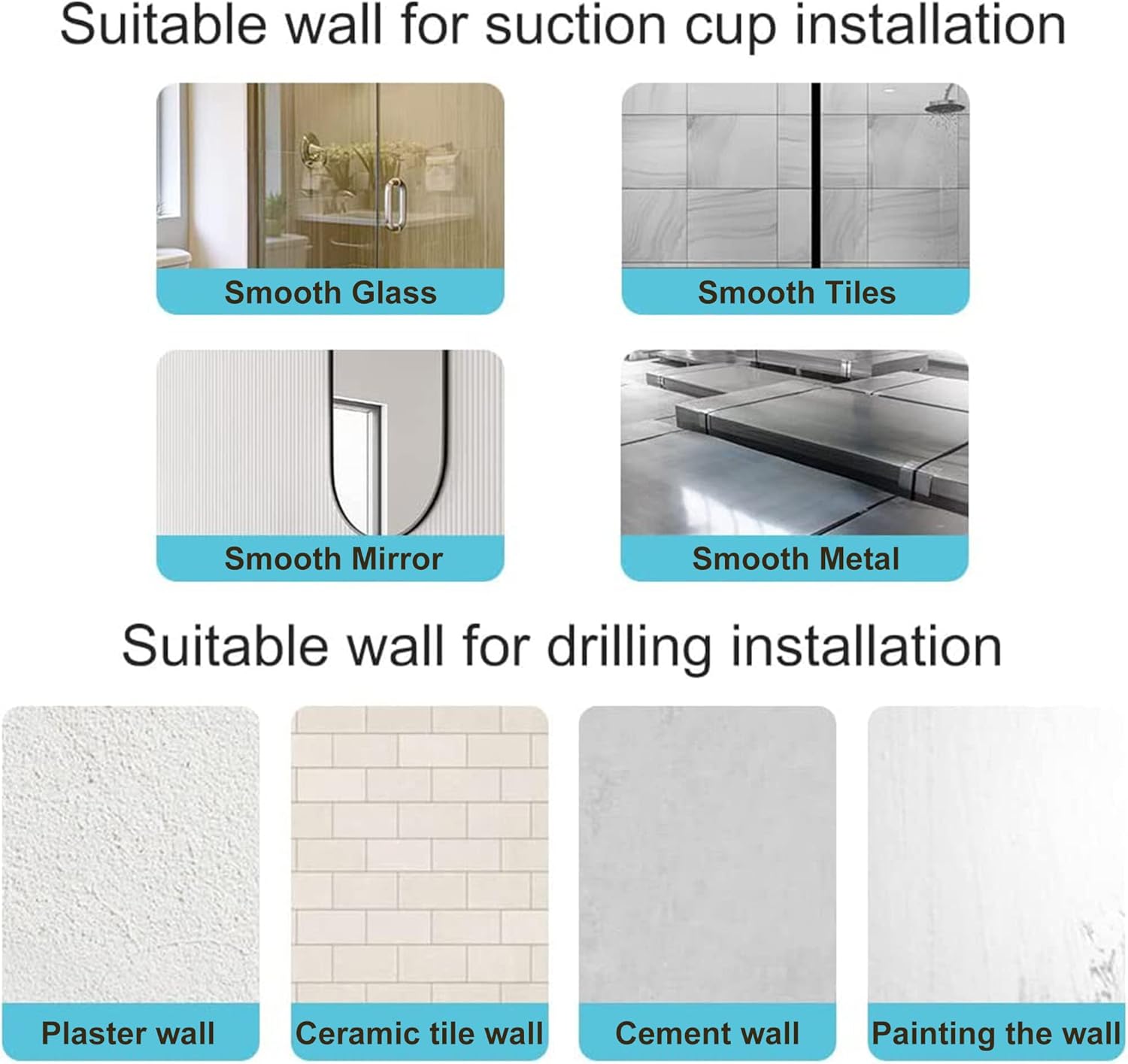 Shower Curtain Rod, L-shaped Shower Curtain Rod，Shower Curtain Rod U Shaped Shower Curtain Rail, Stainless Steel Adjustable Shower Curtain Pole Extendable, No Drill Rustproof Corner Shower Curtain Rod