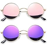 Joopin Hippie Round Sunglasses for Women Men Small Circle Sun Glasses Polarized UV400 Protection
