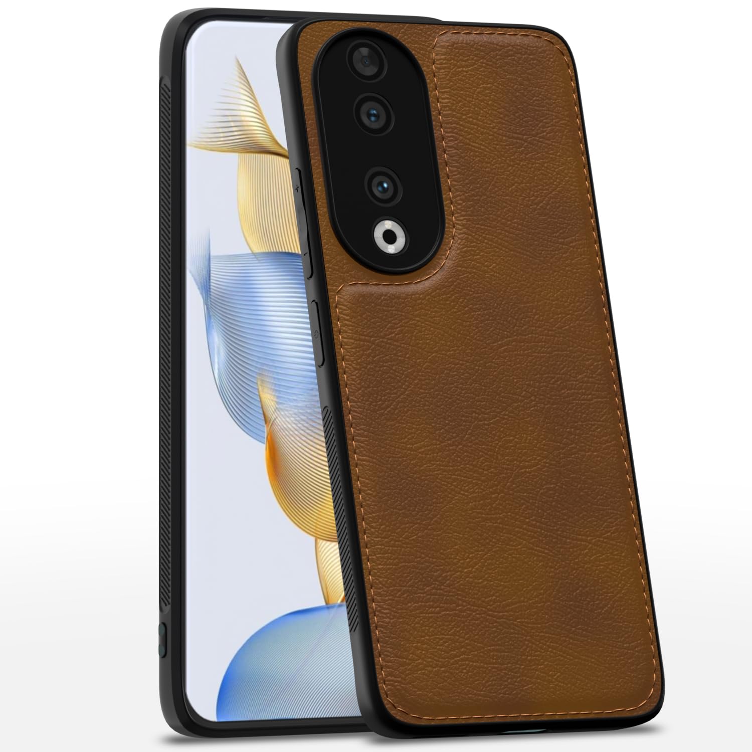 Pikkme Honor 90 5G Back Cover | Flexible Pu Leather | Full Camera Protection | Raised Edges | Super Soft-Touch | Bumper Case for Honor 90 5G (Brown) (B0D796QQS4) Amazon Price History, Amazon Price Tracker