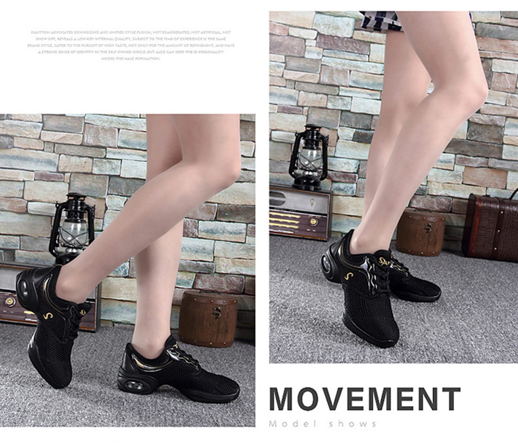 Dansschoenen Voor Dames Atmende Jazz Hiphop Schoenen Voor Dames Moderne Jazz Dansschoenen Voor Dames(35 EU, Black A