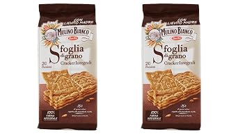 Mulino Bianco "Sfoglia di Grano" Wholemeal Crackers - 17.63 Oz 500g Pack of 2 [ Italian Import ]