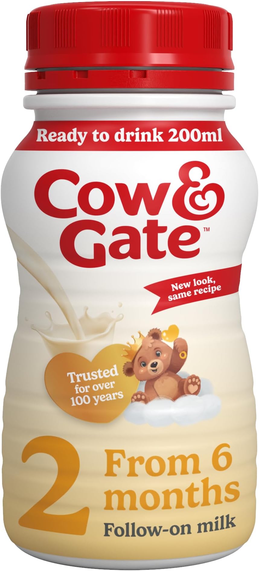 2 Baby Milk Ready to Use Liquid Formula 6-12 Months, 200ml