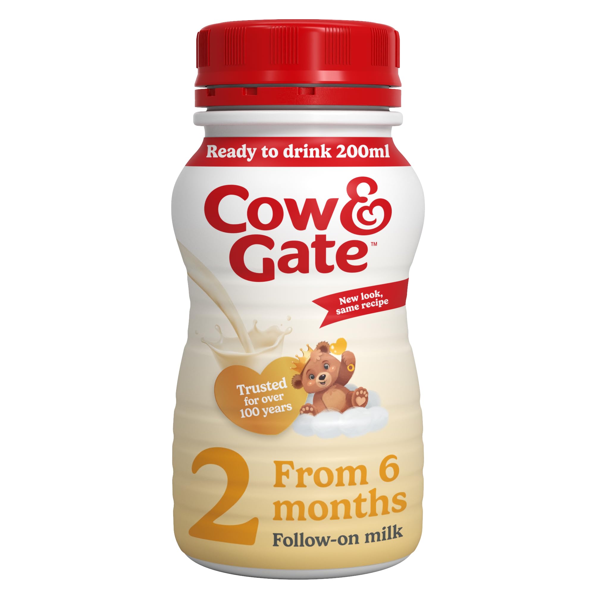 Cow & Gate 2 Baby Milk Ready to Use Liquid Formula 6-12 Months, 200ml