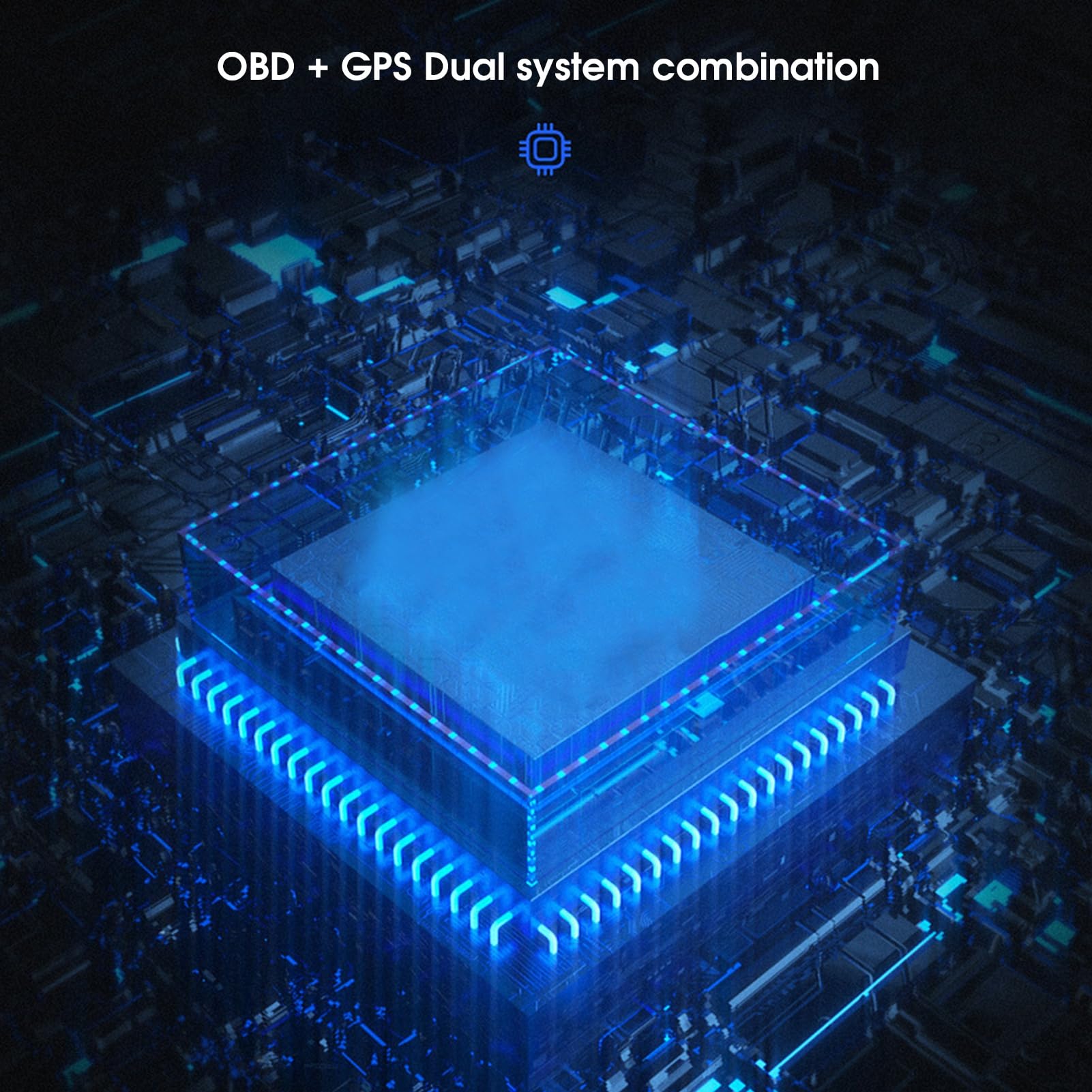 Cryfokt Cyfrowy Miernik Samochodowy OBD2+GPS, Wielofunkcyjny Wskaźnik z
