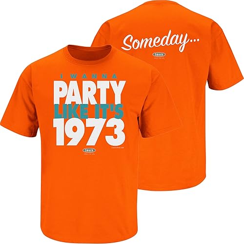 Smack Apparel Fanáticos del fútbol de Miami. Someday I Wanna Party Like It's 1973 Camiseta naranja (SM-5X)