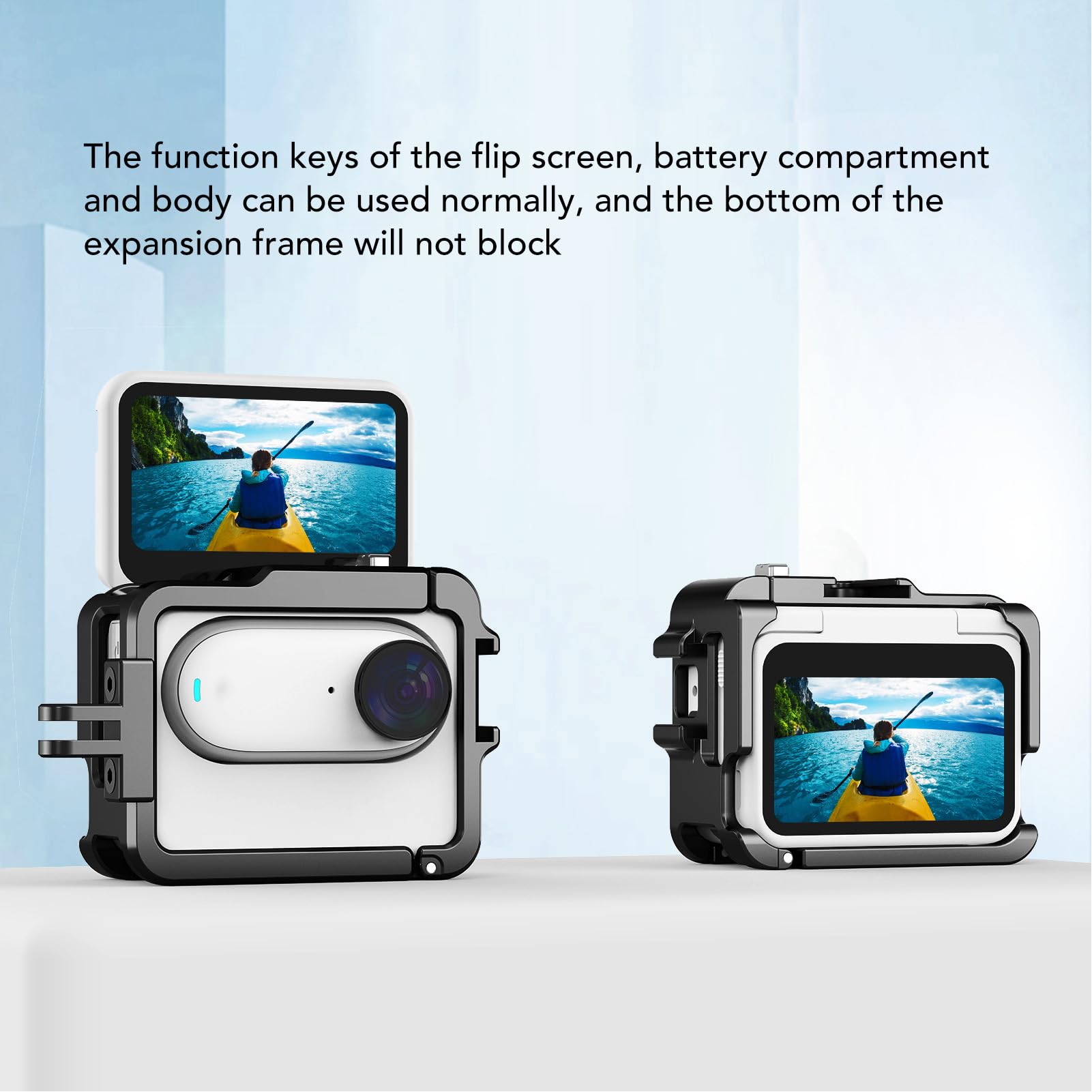 Aluminium Rahmenkäfig Für Insta360 GO 3/3S - Schutzhülle Mit Kaltschuh