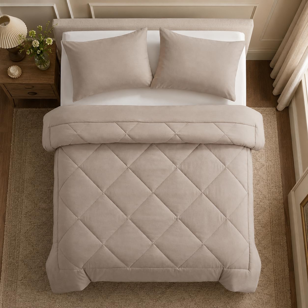Pleene Duvet and Cover in One, Washable Duvet and Cover with 2x Pillowcases