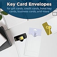 Vista 4 de Guardian Fundas para tarjetas de regalo, paquete de 500 fundas para tarjetas de llaves en blanco, para usar como tarjetero de crédito o sobres