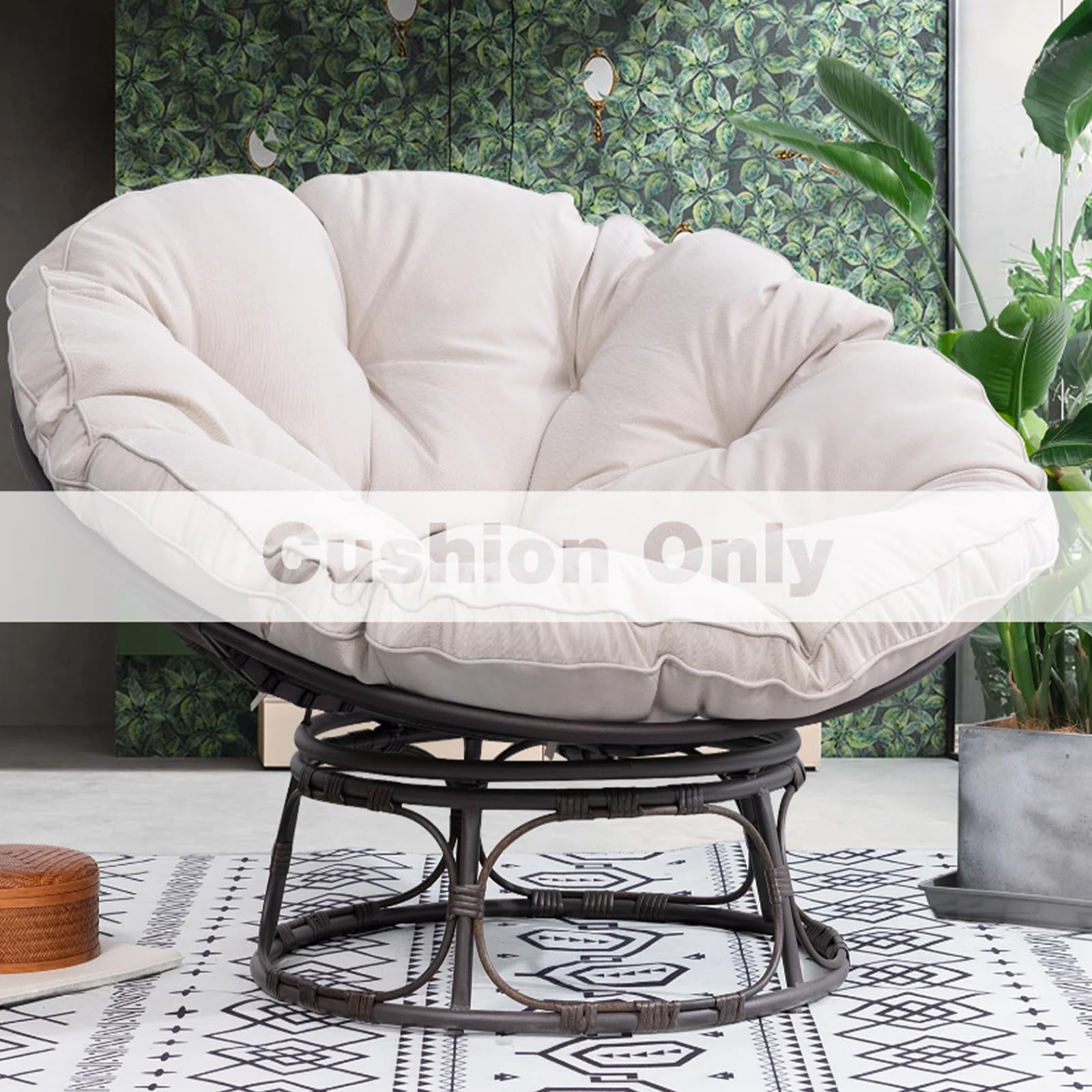 Cuscini Da Esterno Per Sedie 61x61x10cm - Impermeabili, Antimacchia, Set Da 2 - Ideali Per Patio E Giardino, Con Cinghie Regolabili (Blu)