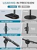 Soporte de micrófono de escritorio ajustable InnoGear, base con peso y abrazadera de giro suave, brazo articulado, montajes roscados de 3/8'' y 5/8'' para Blue Yeti y Blue Snowball, tambores, amplificadores de guitarra, negro 3