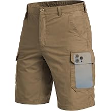 NATUVENIX Hiking Shorts Men Water Resistant Fishing Shorts for Men Quick Dry Work Shorts with 7 Pockets for Outdoor
