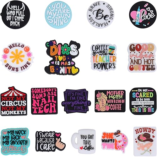 18 Pcs Silicone Focal Beads for Pens Silicone Beads for Keychain Making DIY to Make Various Handicrafts Beaded Pen Lanyards (Mix Match Styles 4)