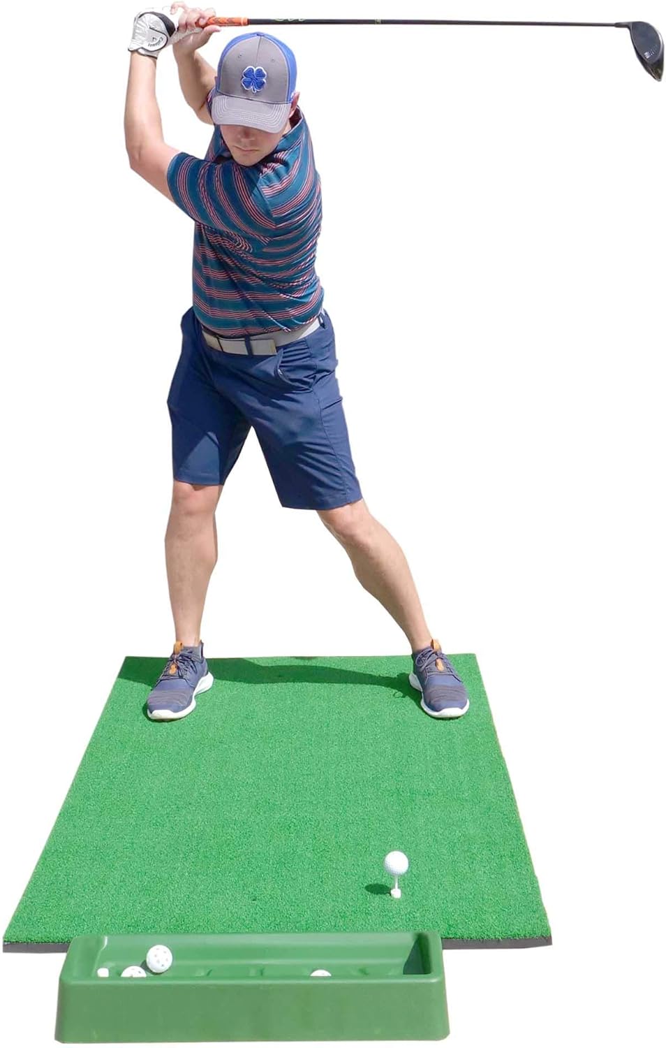 SharperGolf Premium Quality Golf Practice Hitting Mat, 3 Alignment Sticks, Training Aid, 12 Practice Balls, 3 Mat Tees : Sports & Outdoors