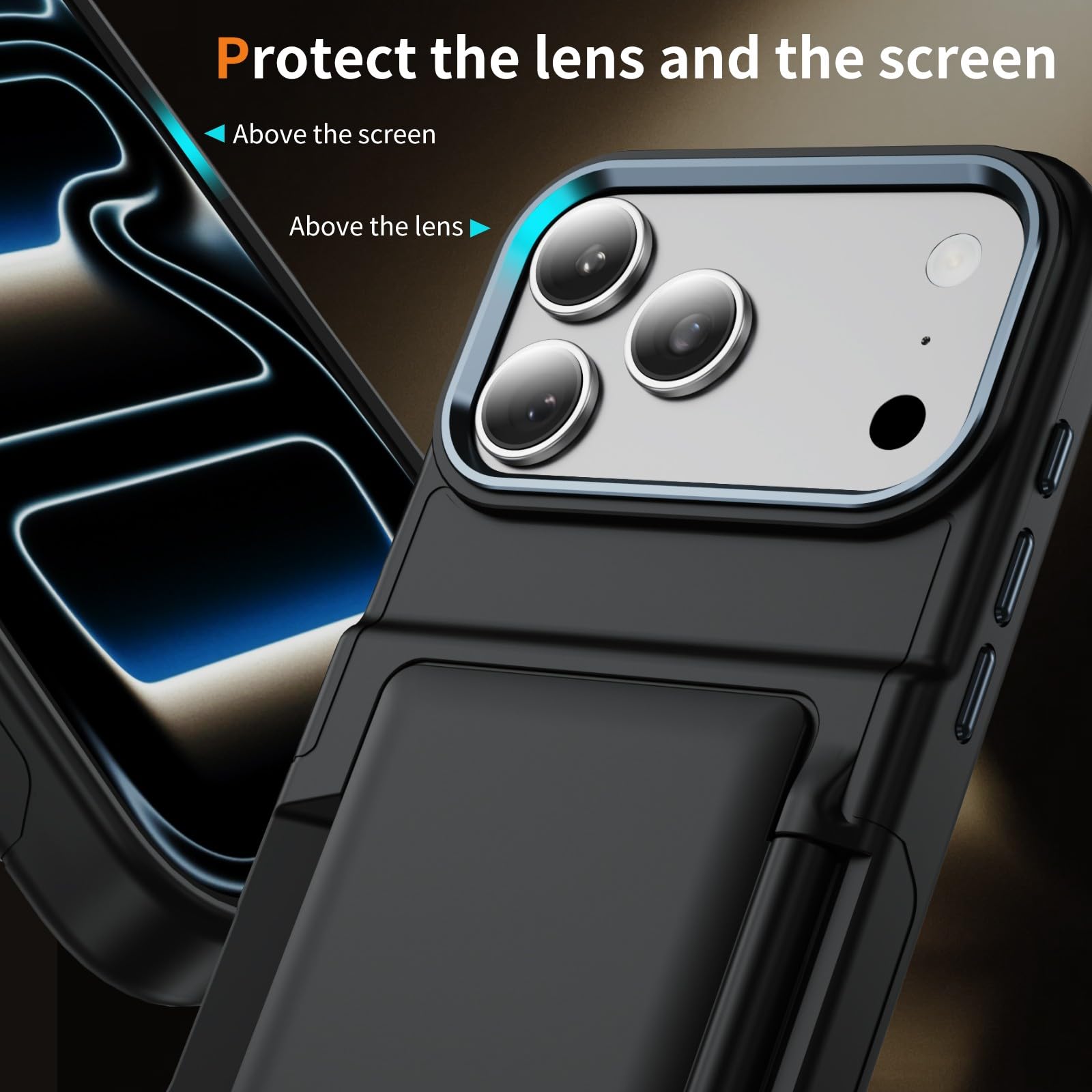 Generic Étui compatible avec iPhone 12 Pro/12 6,1 pouces (couleur : bleu) Étui portefeuille à fente pour carte Coque en silicone rigide antichoc