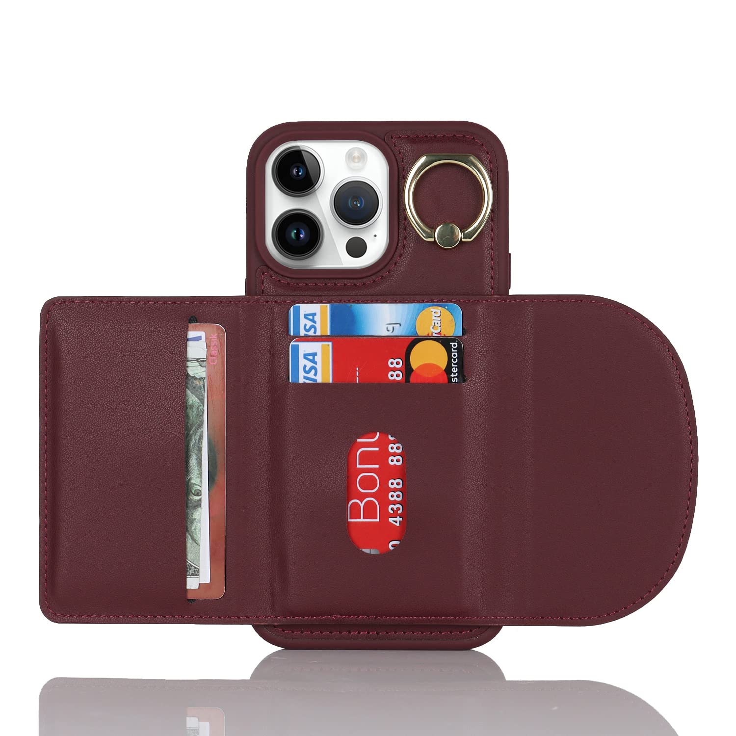 Cavor Cover Compatibile Con iPhone 13 Pro Max con Cordino,Flip Portafoglio Custodia in pelle,[9 Porta Carte][Magnetico],Custodia Libro Cover con Laccio Compatibile Con iPhone 13 Pro Max - Nero