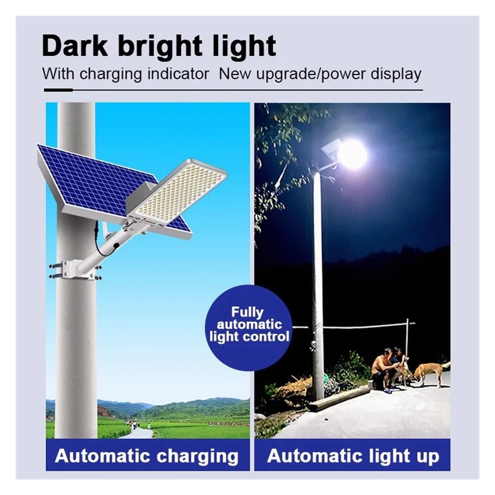 Lampy solarne, 200W Mocne lampy słoneczne Ogród na zewnątrz Dom Oświetlenie podwórka Kinkiet Panel zewnętrzny Wodoodporna lampa uliczna ogrodowa do ogrodzenia, drzwi, garażu, podwórka