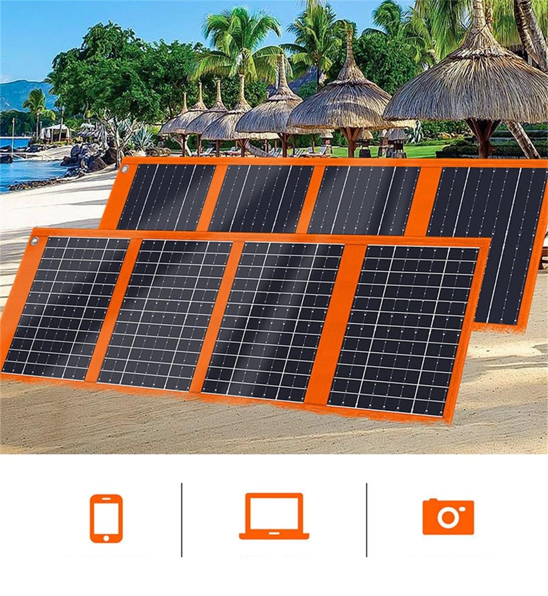 Panel słoneczny, 25 W, do użytku na zewnątrz, składana, przenośna, ładowarka solarna, złącze USB + typ C, szybkie ładowanie telefonów komórkowych, tabletów, aparatów