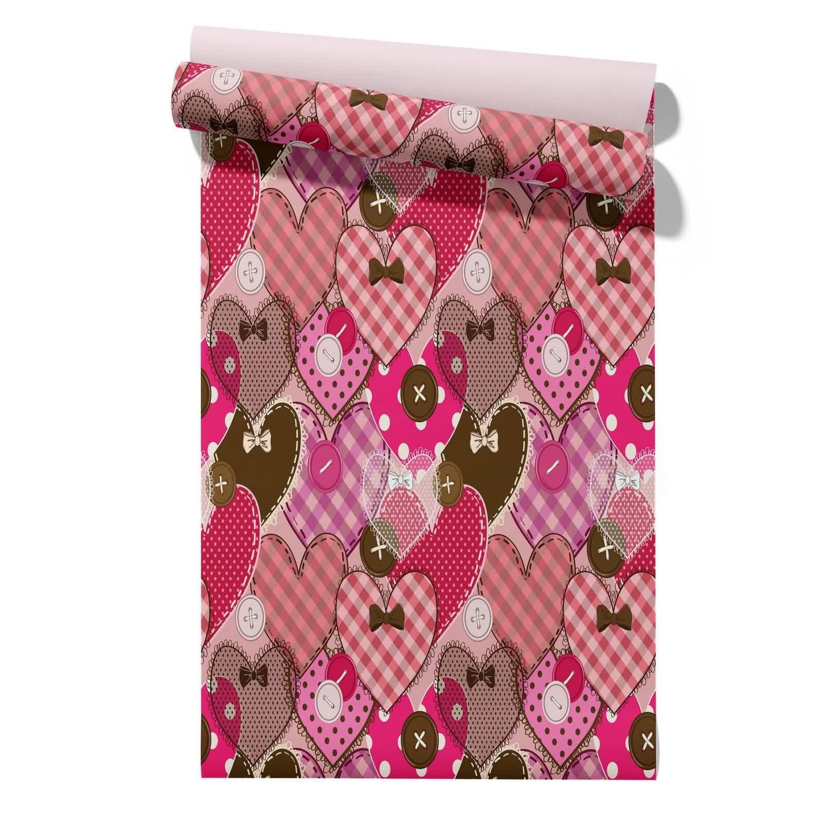 CEVAN Washable Kitchen Wallpaper Waterproof Drawer Liner Love Warm and Romantic 45x500cm