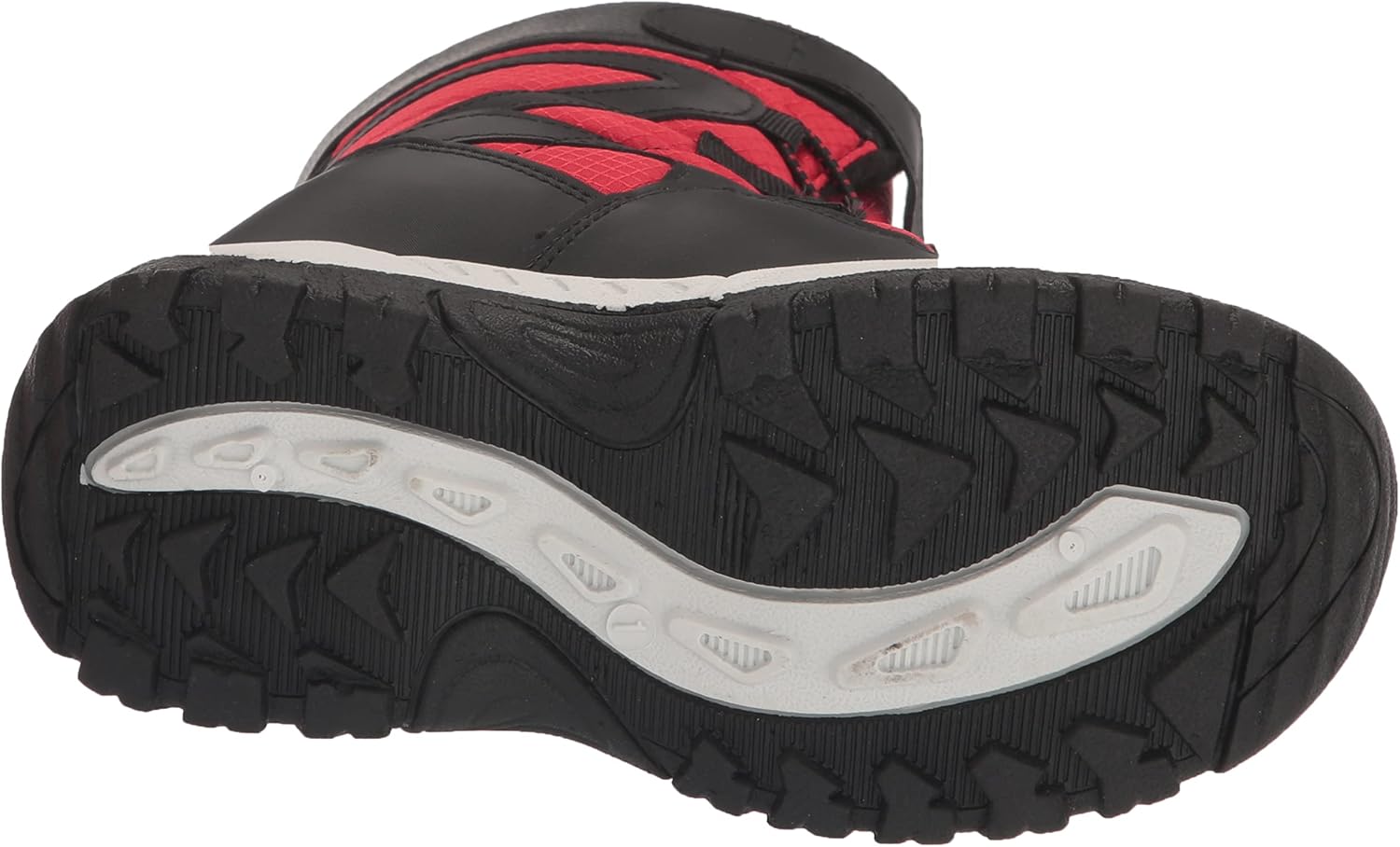 Avalanche Kids Winter Outdoor Insulated Warm Non-Slip Snow Boots, Black Red (9 Medium, Toddler)