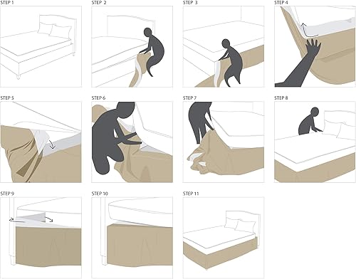 Miniatura 3 de Madison Park Unisex de ajuste simple gris 6 pulgadas de ancho x 236 pulgadas de largo + 26 pulgadas de profundidad. Talla única