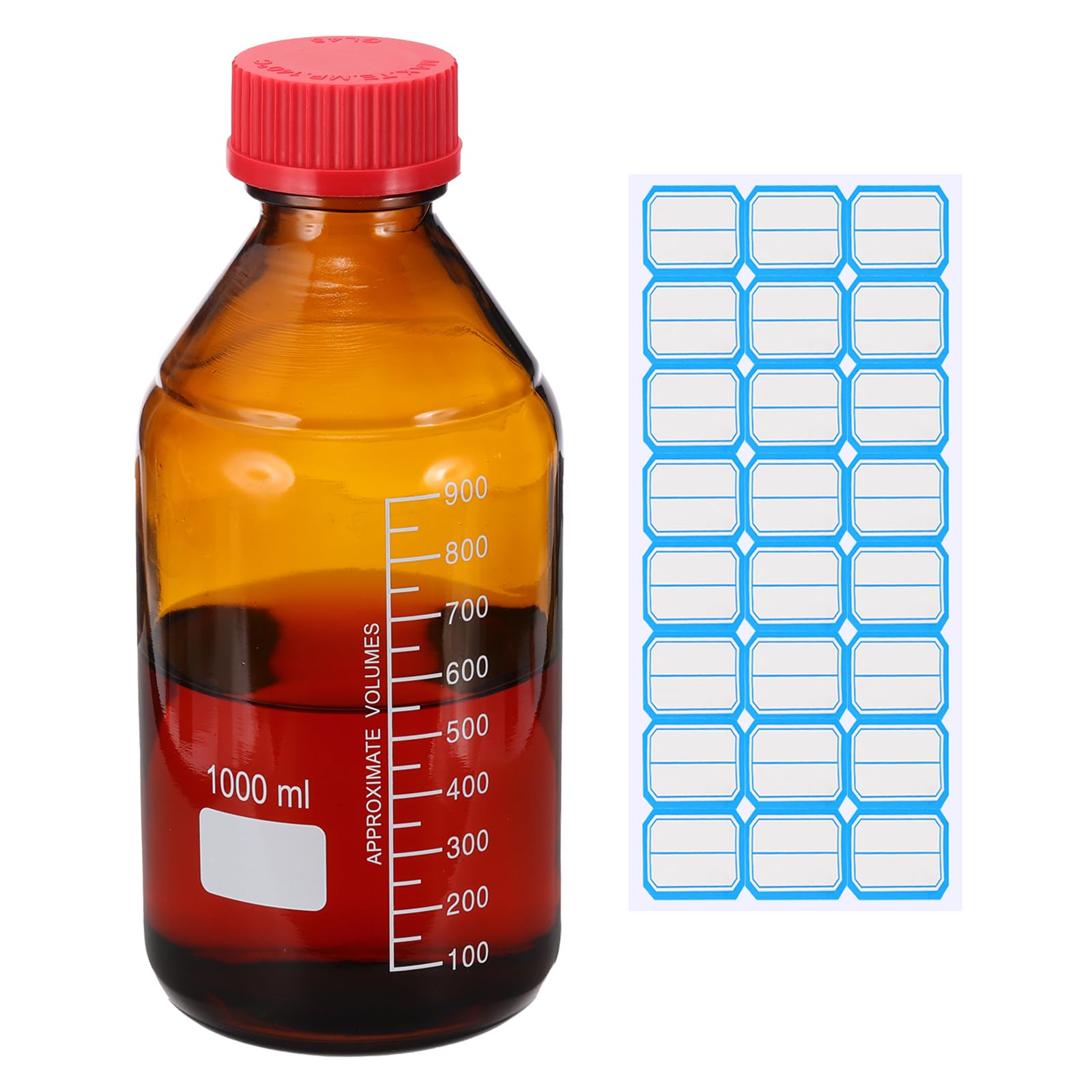 PATIKIL Bottiglie di Conservazione Media rotondo 1000ml per Liquidi Marrone
