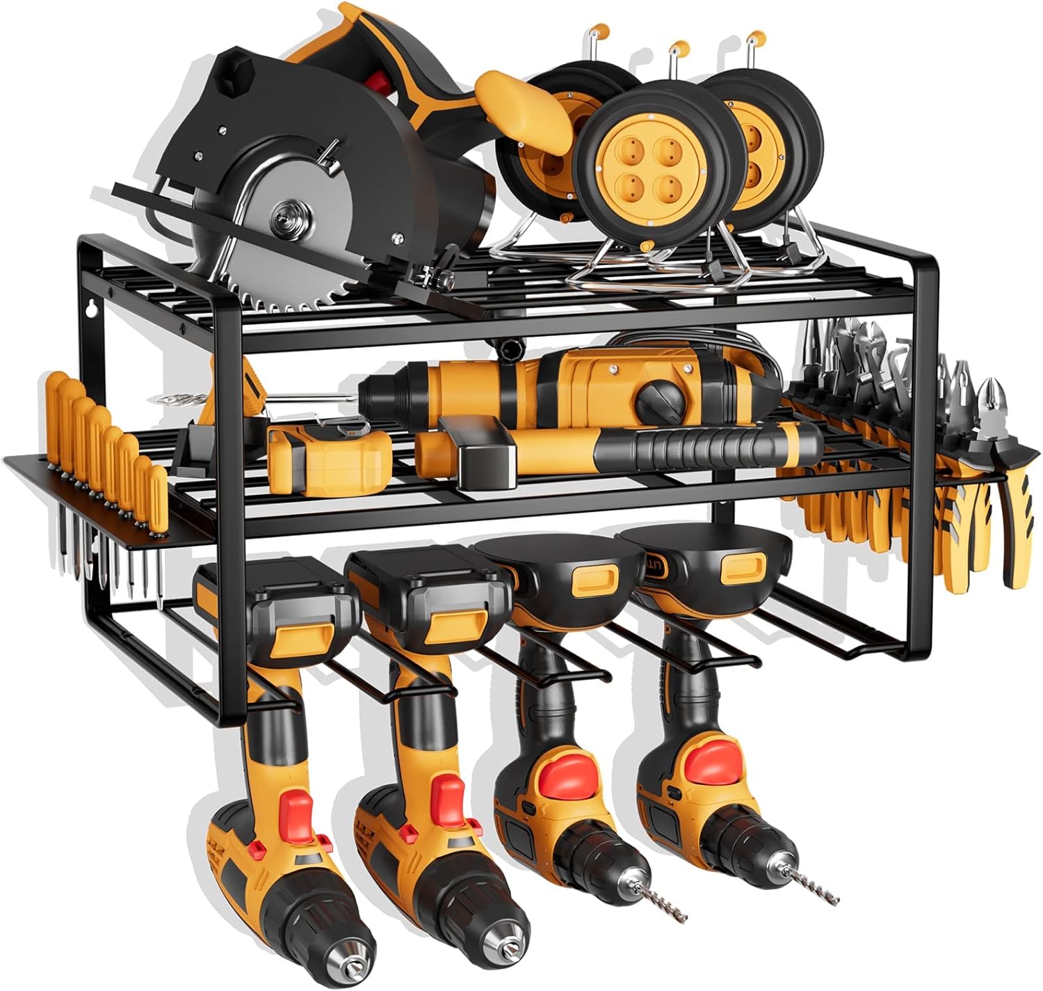 Heavy Duty Floating Tool Shelf Power Tool Organizer Garage