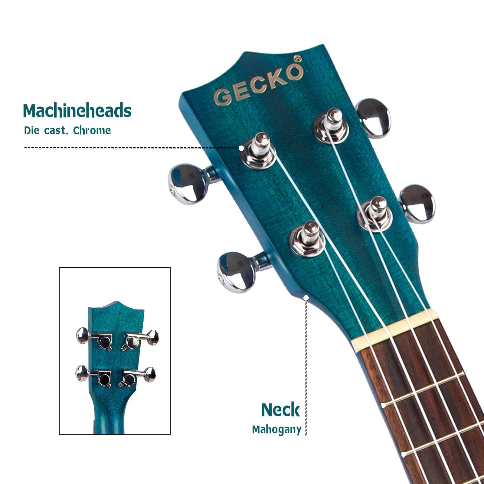 エレキウクレレ ウクレレ GECKO Amazon.com: GECKO Concert Ukulele 23 Inch Kit – AAA Mahogany Body