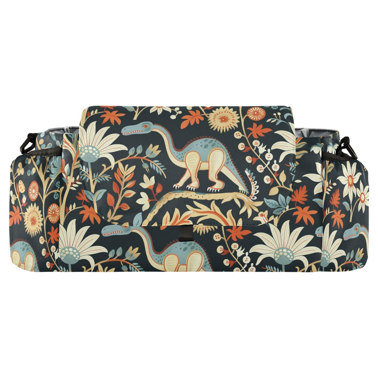 miaozhen William Morris Dino Flower Colorful stroller organizer bag double stroller caddy organizer magic sticker accesorios para carros de accesorios para carriolas de