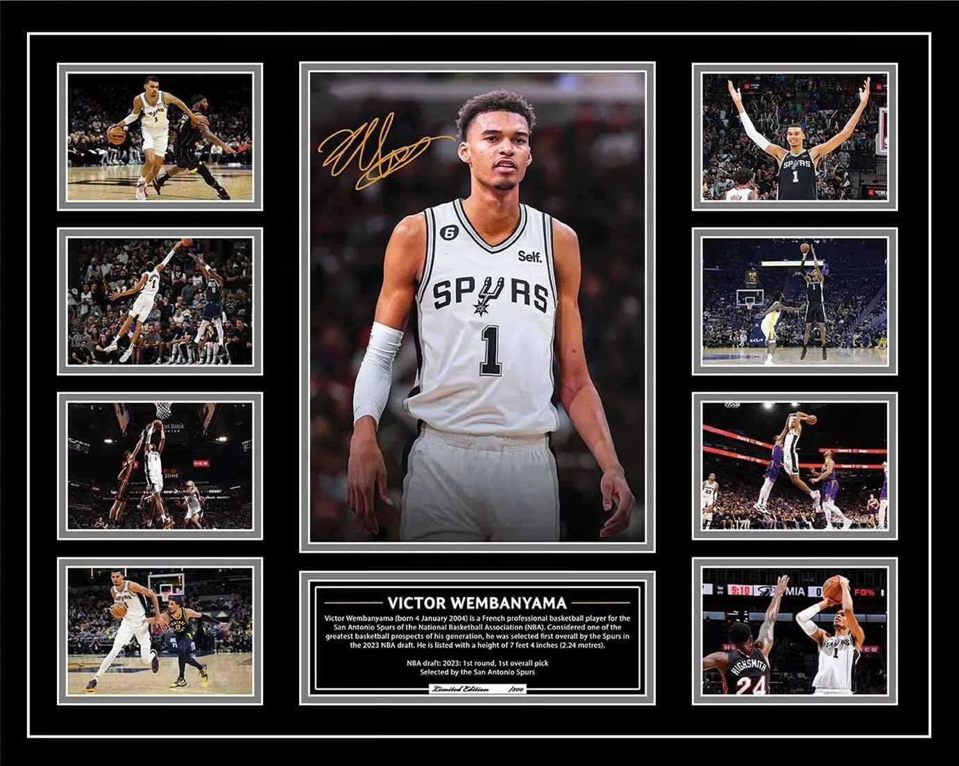 Amazon.com: Basketball Superstar Victor Wembanyama Signed Poster