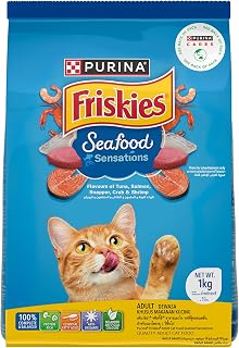PURINA, Friskies Seafood Sensations Adult Dry Cat Food, 1kg, Contains Tuna Salmon, Snapper, Crab & Shrimp Flavours Price In India