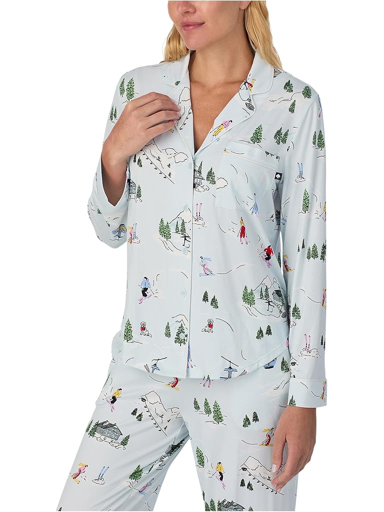 Olive Kate Spade New York Cozy Jersey Notch Pajama Set