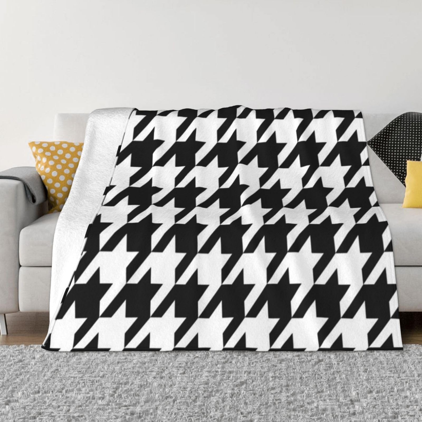 Couverture flanelle géométrique plaid canapé doux jeté de lit salon