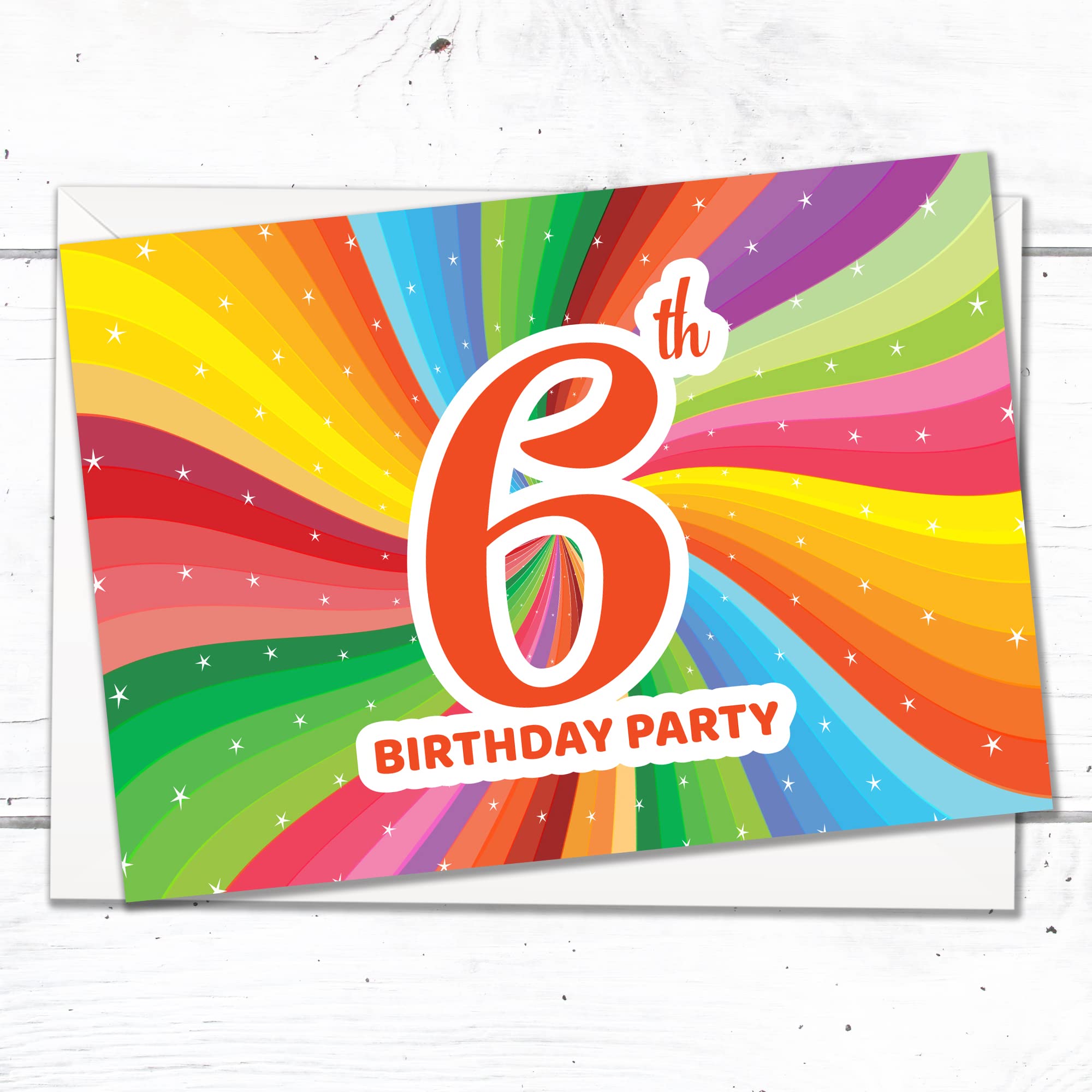 Wuhui01 – 20 Biglietti Di Invito Per Festa Di Compleanno Per Bambini Con 20 Buste – Design Acquerello – Cartoncino Pesante Ecologico - 2