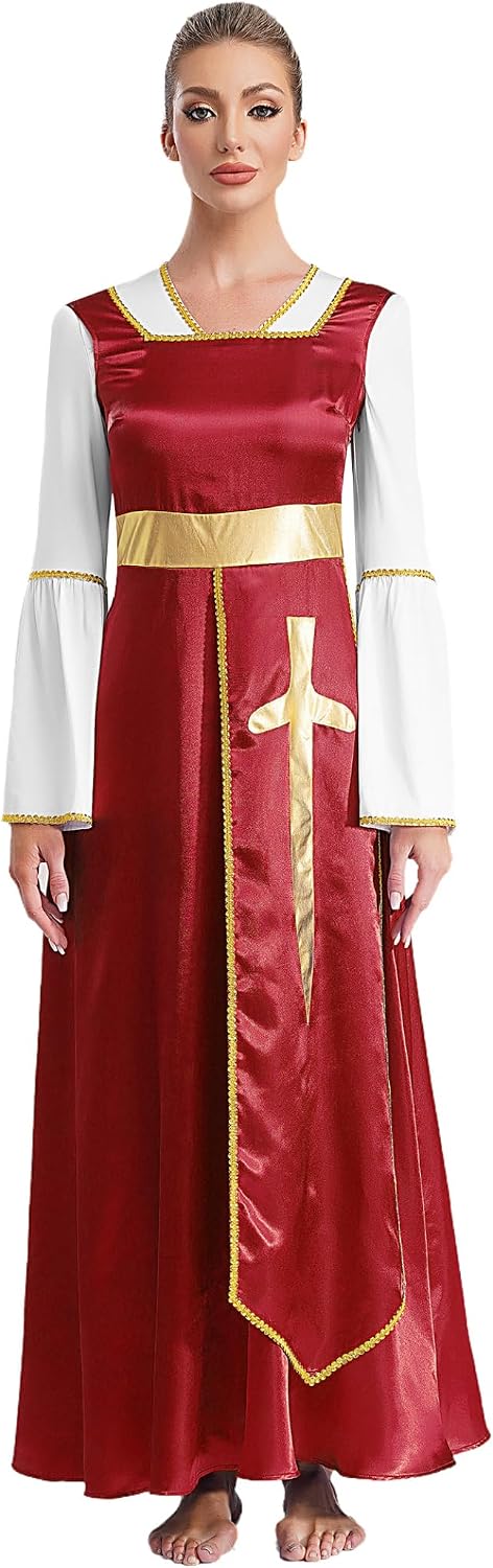 Women's Sleeveless Praise Dance Tunic Overlay Worship Dance Cover Up Maxi Dress Liturgical Dancewear