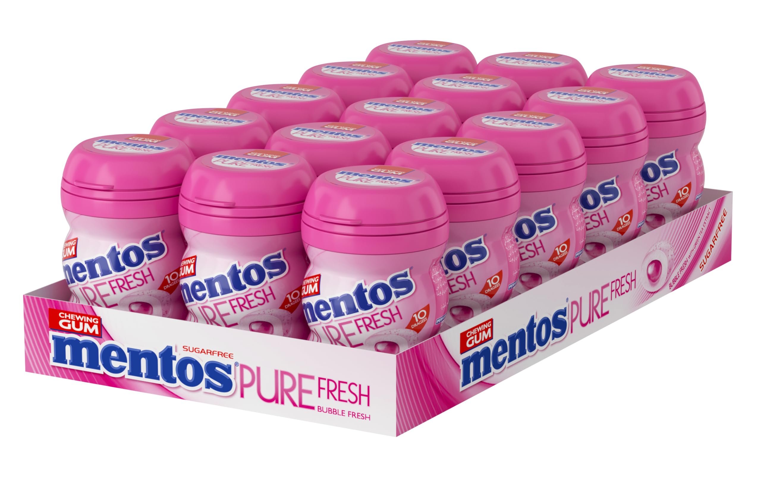 Mentos PureFresh Bubble Fresh 10 pieces Nano Bottle (Pack of 15)