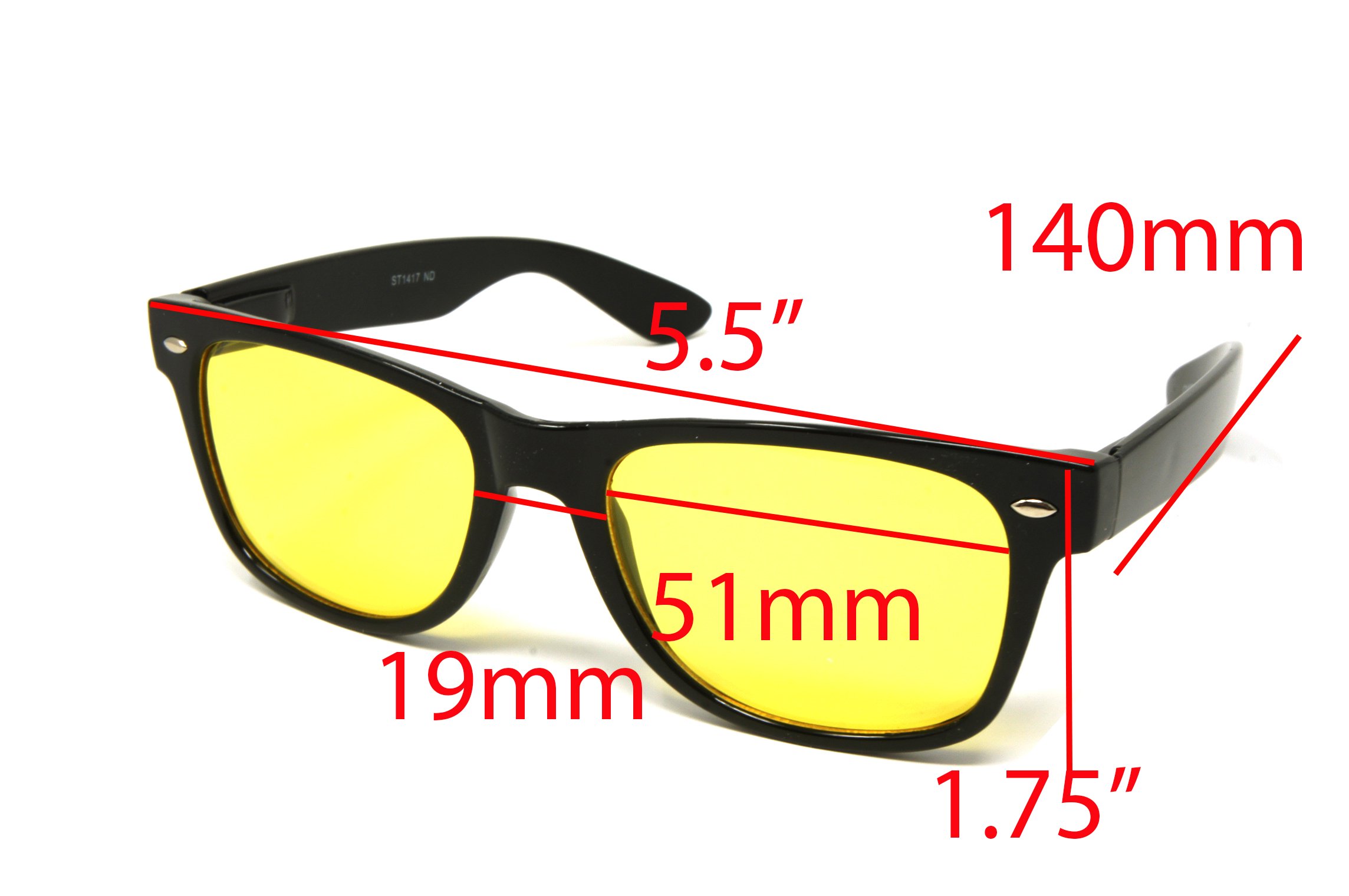 Colorviper HD Night Vision Reducing glare car headlight Driver's Yellow Driving Game (A1 Shiny Black SPRING HINGE/Night Driving Game lens, one color)