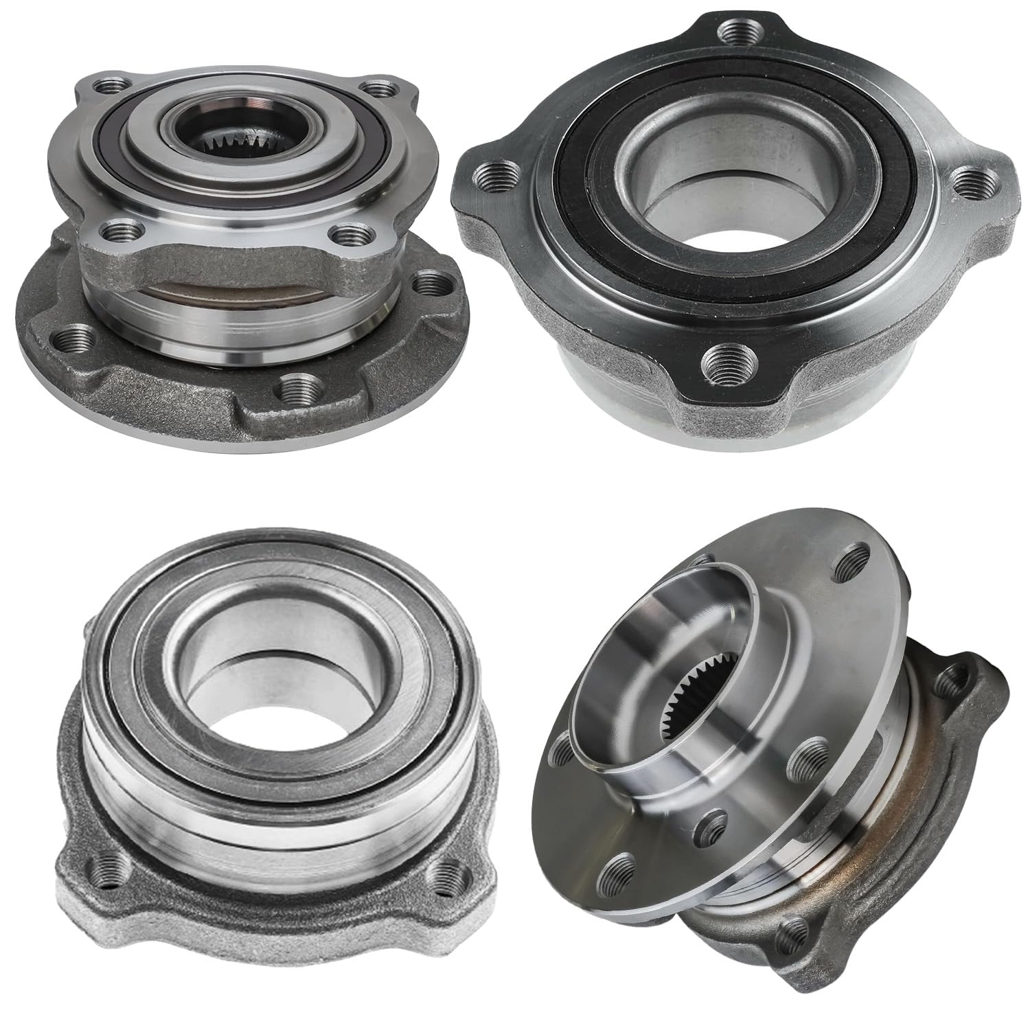Detroit Axle - [AWD] Wheel Bearing Hubs Kit for 07-18 BMW X5, 08-19 X6