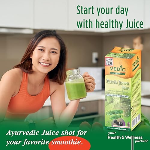 Miniatura 2 de Vedic Karela Jamun Juice (grosella espinosa india)  Jugo natural para apoyo inmunológico  33.8 onzas, ideal para uso diario (33.8 fl oz)