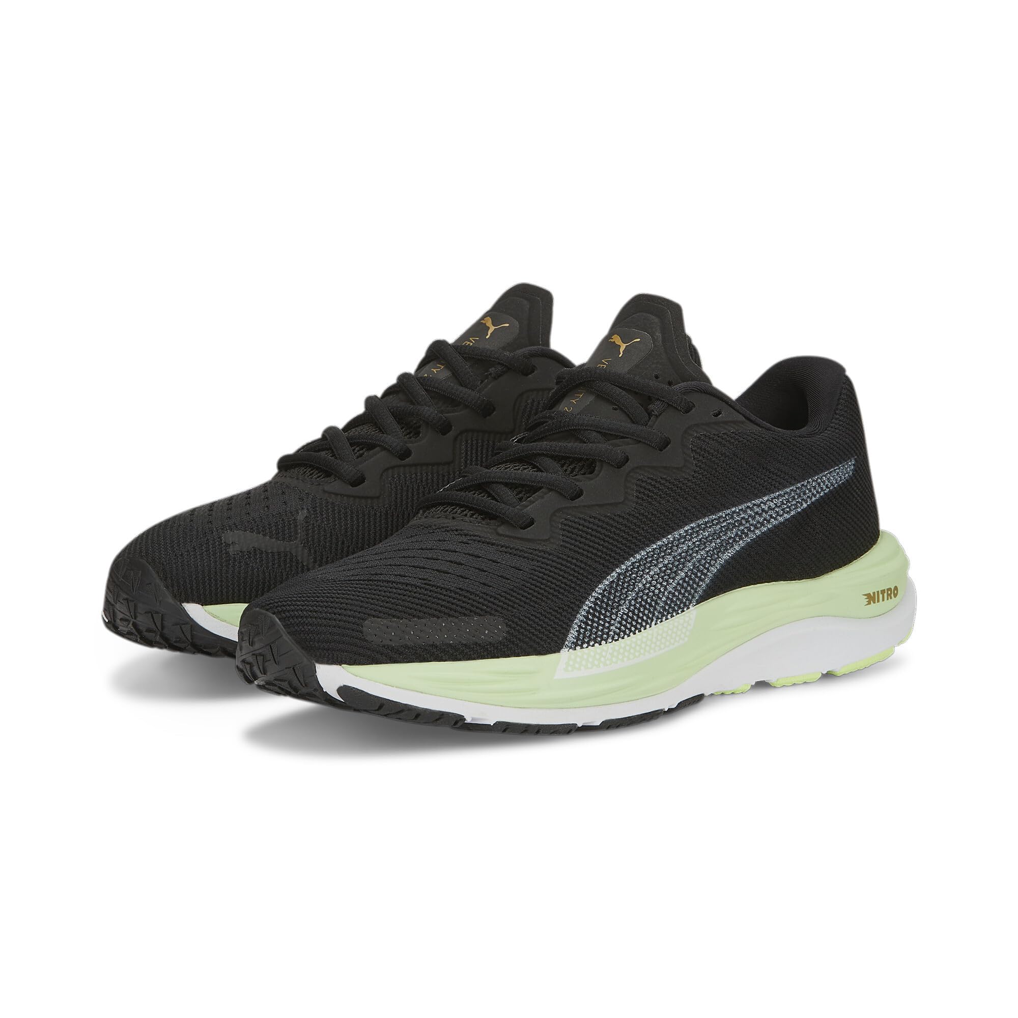 Puma Mujeres Velocity Nitro 2 Run 75 Zapatillas para Correr Zapatilla Neutral Puma Black-Light Mint - Negro