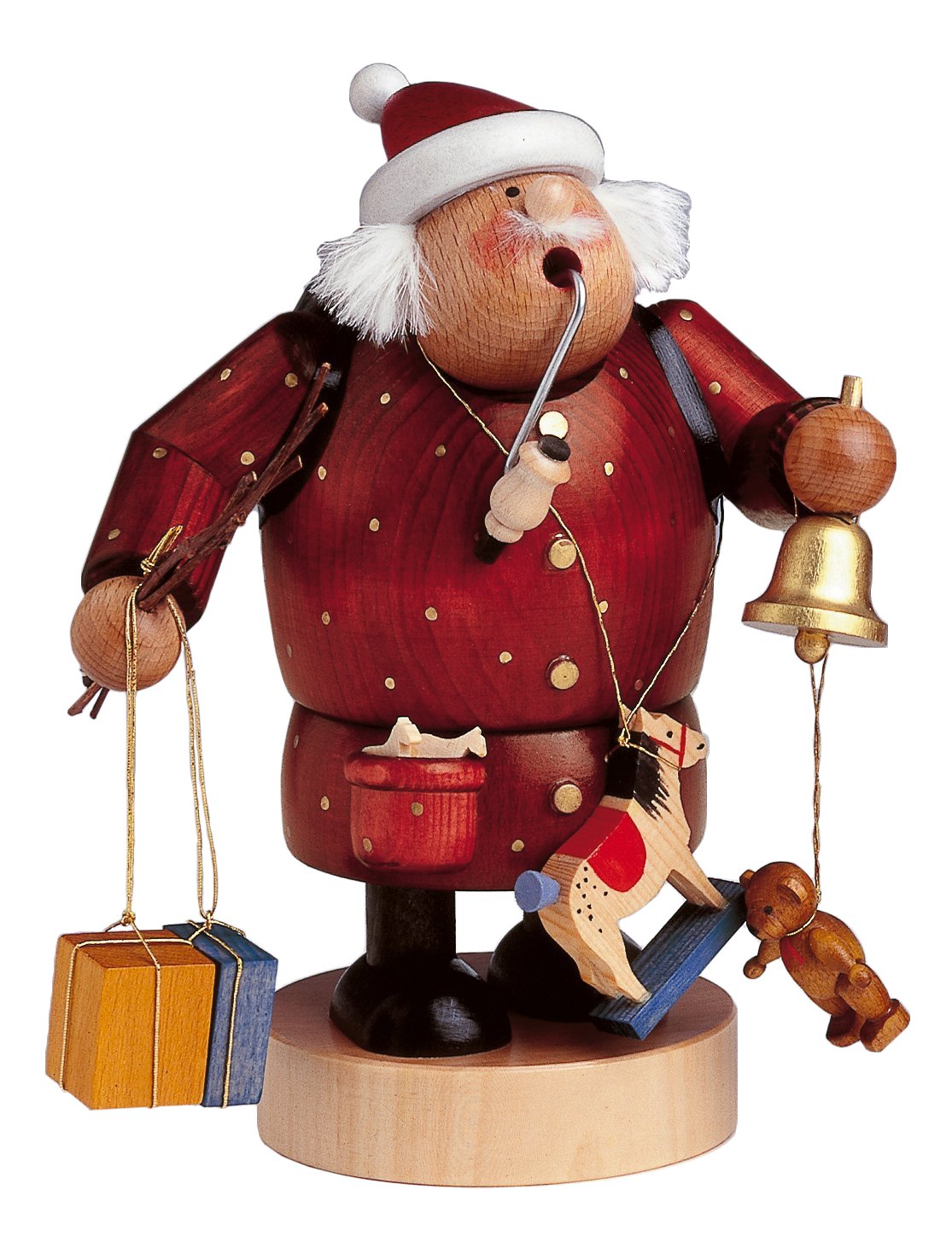Figurine Père Noël porte-encens allemand de 20 cm pour décoration de table