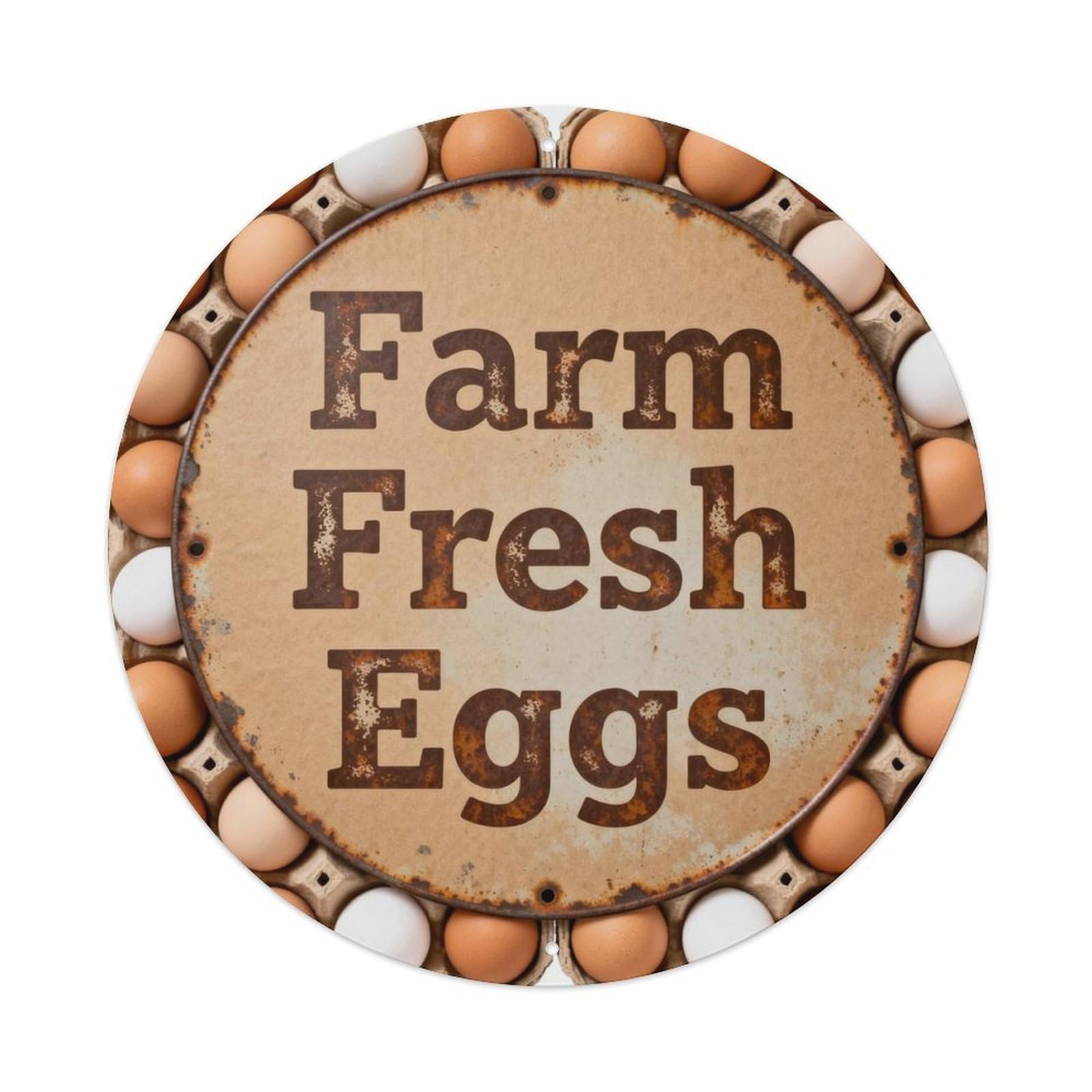 Farm Fresh Eggs Metal Tin Sign Plaque