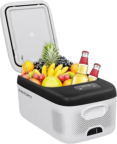 Euhomy Refrigeradores de 12 voltios refrigerador de 15 litros 16 cuartos de galón con 1224 V CC y 110-240 V CA refrigerador portátil para el coche