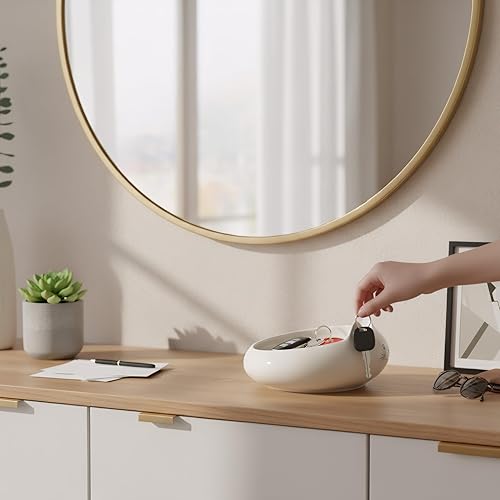 Miniatura 6 de Cuenco de cerámica para gatos con orejas de gatito 3D para sostener alimentos y agua, platos elevados para mascotas pequeños, antivuelco,